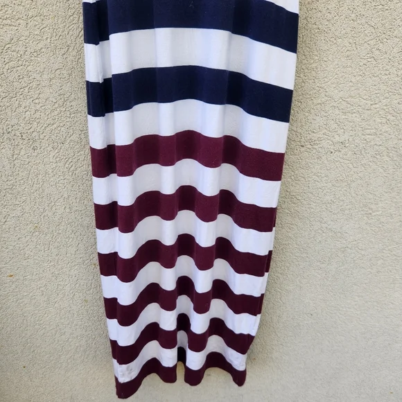 TED BAKER Womens Yuni Rowing Dress Small Blue Maxi Nautical Striped Summer Lined - Picture 6 of 7